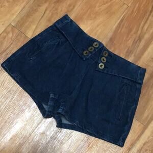 Topshop Moto Dark Wash Denim Shorts Size 6